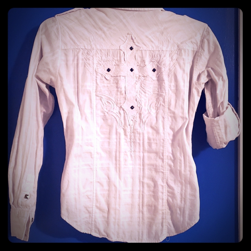 Embellished Button Down Snaps R&R Cowgirl - image 1